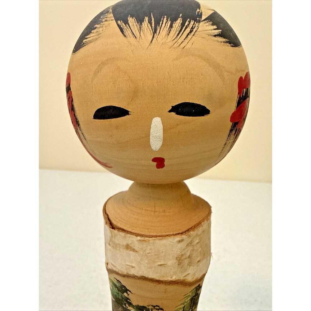 Vtg RARE Kokeshi Dolls Japanese Wood Handpainted Engraved Artist - Picture 2 of 16